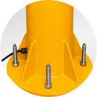Mast column and foundation base