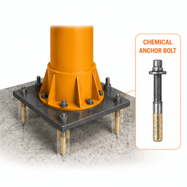 Chemical anchor bolt installation
