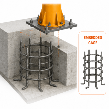 Embedded foundation installation