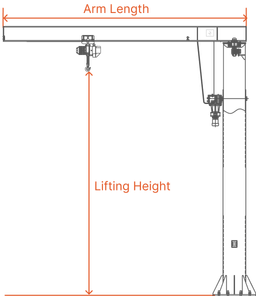 Jib crane line drawing