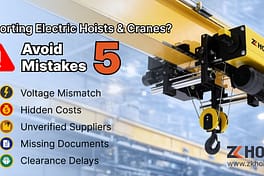 Importing Electric Hoists Cranes Avoid 5 Critical Mistakes 1