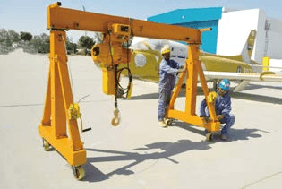 Adjustable Height Portable Gantry Crane Hand Winch Type1