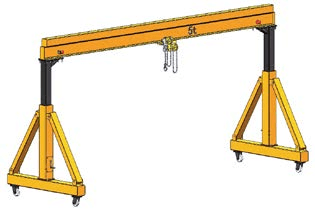 Adjustable Height Portable Gantry Crane Worm Type1