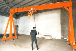 Fixed Height Portable Gantry Crane Motorized Travel Type1