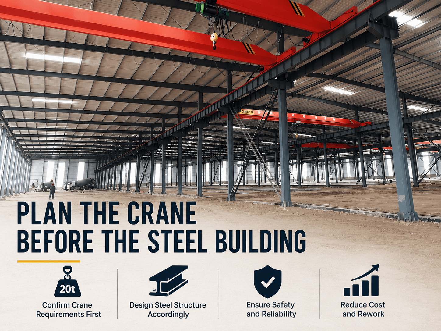 How Overhead Crane Specifications Affect Steel Building Design and Cost